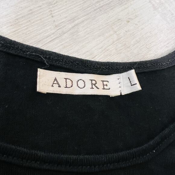 Adore Floral Tapestry Fringe Sweater Size Large One Sleeve One Open Side - Picture 4 of 5